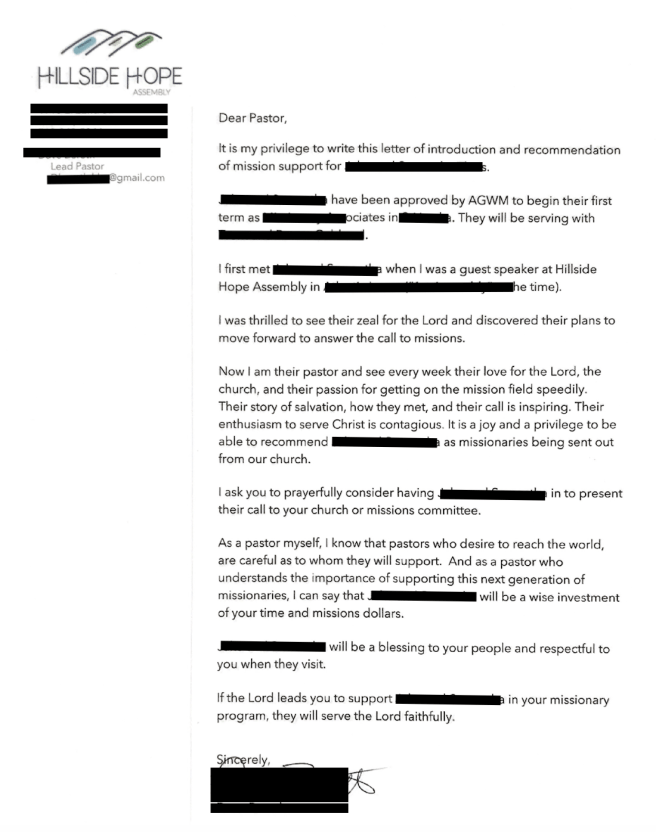 Theis recommendation letter